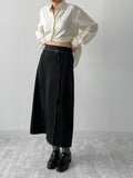 [Setup Available] Stitch Banding Long Skirt