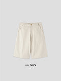 Mauve Embroidered Pocket Bermuda Shorts
