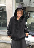 STRING VELLVET HOOD JACKET