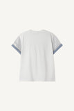 Graphic color matching roll-up T-shirt