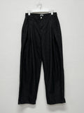 [unisex] Two tuck balloon wide denim pants