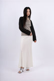 satin long skirt