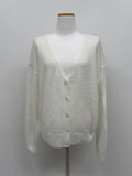 Enne Alpaca V-Neck Loose-Fit Cardigan