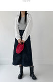 Selvedge H-line Banding Long Skirt
