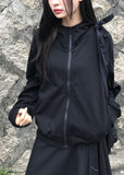 HIGHNECK CROP HOODIE ZIP-UP