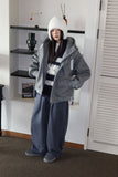Nordic snow cardigan zip-up