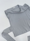 Hepburn Wrap Boat Neck Blouse