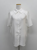 [Scrunchie Set/Reversible] Tencel See-Through Half Blouse