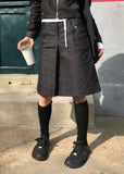 RIVET LINE DENIM SKIRT