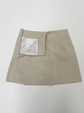 Linen Wrap Skirt Pants