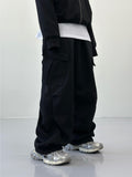 Calin diagonal cargo sweat balloon pants