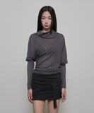 Sheer Asymmetrical Long Sleeve