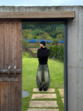Mohair balaclava hood knit