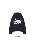 Polar Bear Brushed Print Hoodie