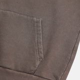 Brushed Henley Neck Pigment Hoodie