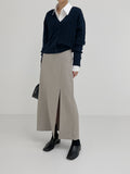 Lizzo banding slit long skirt