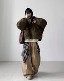 Checkered Layered Balloon Pants