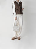 Duck Down High Neck Padded Vest