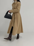 Belted Single Long One Piece Coat