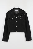 Rivet Crop Denim Jacket