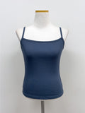 Boat Neck Square Ribbed Sleeveless
