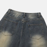 Vintage Sand Crease Bermuda Denim