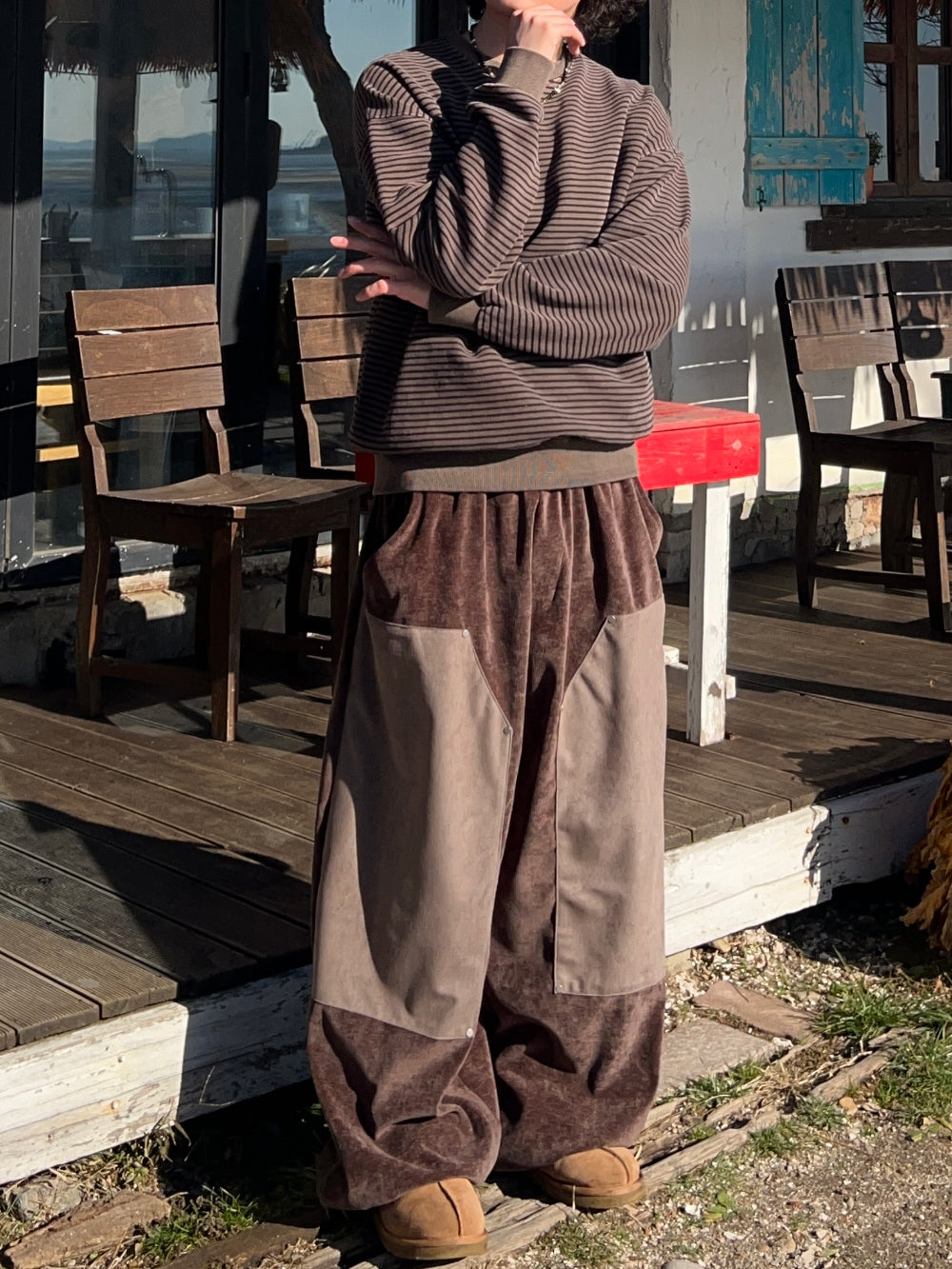 【KOOLOSET】Suede Double Knee Balloon Pants KOOLOSET (クロゼット) - スエードダブルニーバルーンパンツ