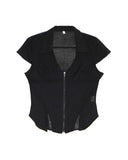 ZIP SLIT BLOUSE