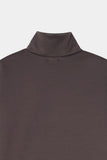 Jersey high-neck zip-up