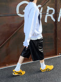 Glossy Nylon Bermuda Pants