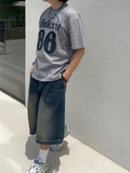 Deep Tuck Brush Bermuda Denim