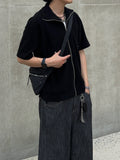 Rivet Detail Zipper Cross Bag