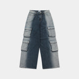 Side Washed Multi Cargo Denim