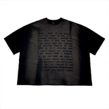 Text Washing Half Sleeve