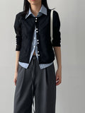 Shelly see-through round neck cardigan