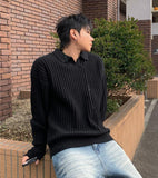 Open neck warm collar knit