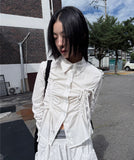 UNBAL RIBBON TIE SHIRT