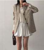 Letu Linen 3 Button Single Jacket