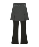 Pleated Jersey Skirt Pants