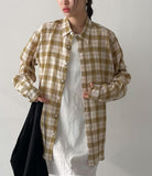 Linen Vintage Check Overfit Shirt