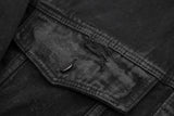 Coated Set Black Denim Jacket