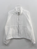 Organza Raglan See-through Blouson Jumper