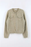 Snap mohair cardigan