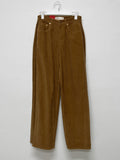 Hidden corduroy long wide pants