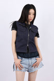 Crunchy mesh string tee