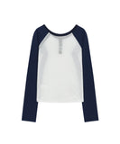 Henley Raglan Long Sleeve