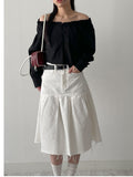 Beans Off-Shoulder Crop Blouse