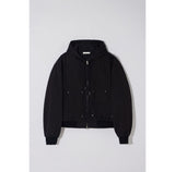 Dermit Rivet Crop Cotton Hood Jacket