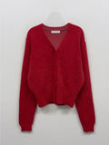 Tori Angora V-Neck Crop Cardigan