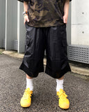 Glossy Parachute Coating Bermuda Pants